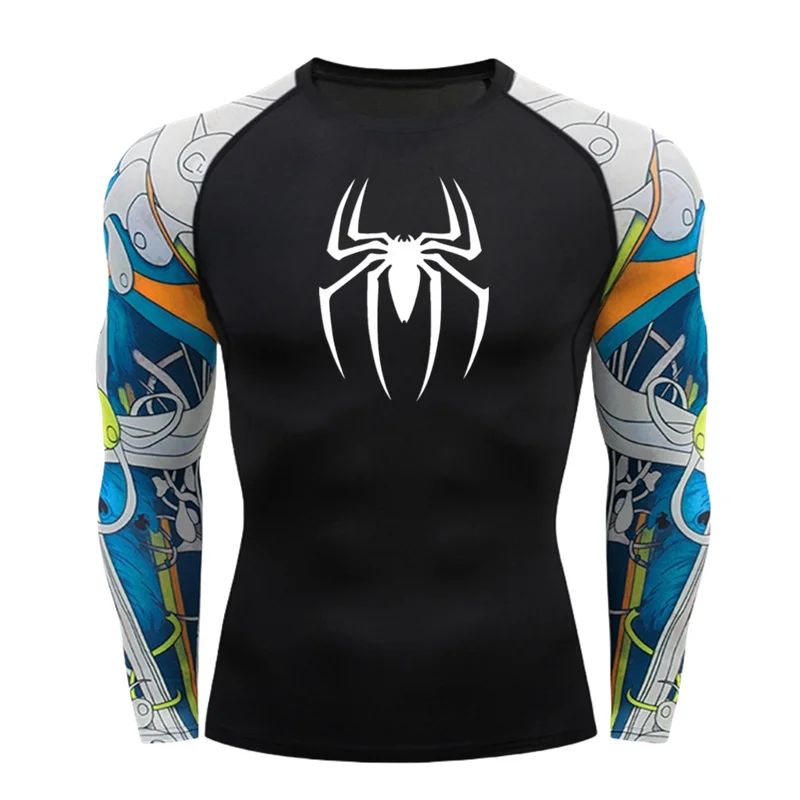 Rashguard Compression Shirt Boxing Running Jerseys Yoga Fitness MMA Men T Shirts BJJ Tights Muay Thai GMY Sports Brand Clothing