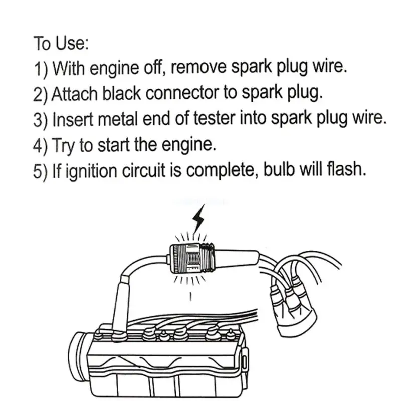 for Spark Plug Tester Ignition System Coil Engine In-Line Auto Diagnostic Test T Dropship