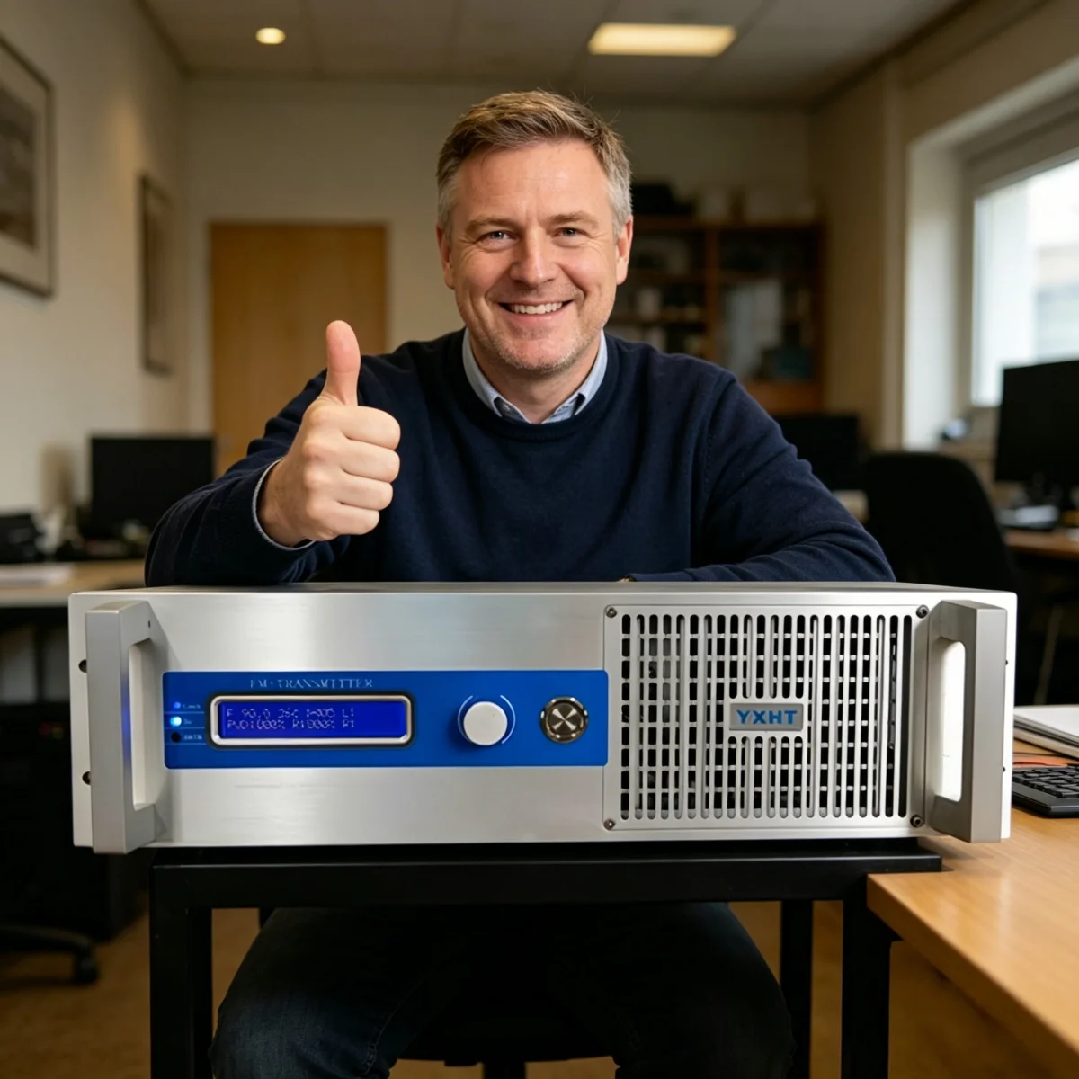 School YXHT-1, 2KW(2000W) FM Transmitter, Sports Meeting PA, Broadcast Level, Strong Signal, Easy Install view 2