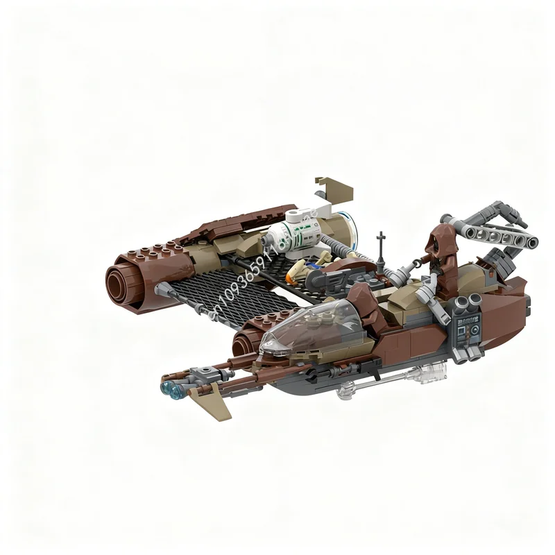 

Набор строительных блоков MOC Jawa Speeder 2.0 (323 детали) — модель для сборки, рождественский подарок, игрушка, архитектурный конструктор, творческая идея, развивающая игрушка