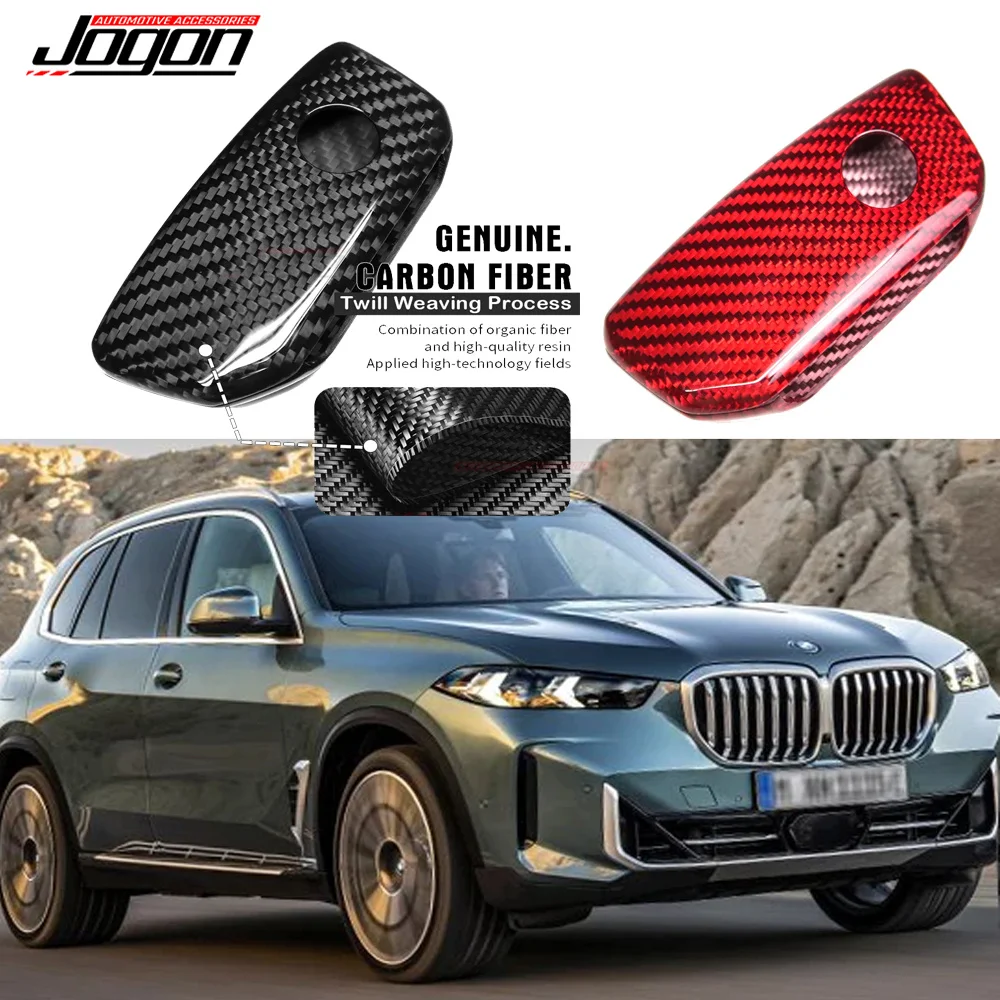 Real Carbon Fiber Car Key Case Cover For 2023 BMW Energy Ix XM X1 I7 X7 7 Series Smart Remote Key Protect Shell  Car Accessories