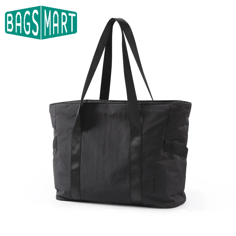 BAGSMART-Bolso de hombro ligero para mujer, bolsa deportiva de gran capacidad con hebilla para esterilla de Yoga, gimnasio, trabajo y escuela