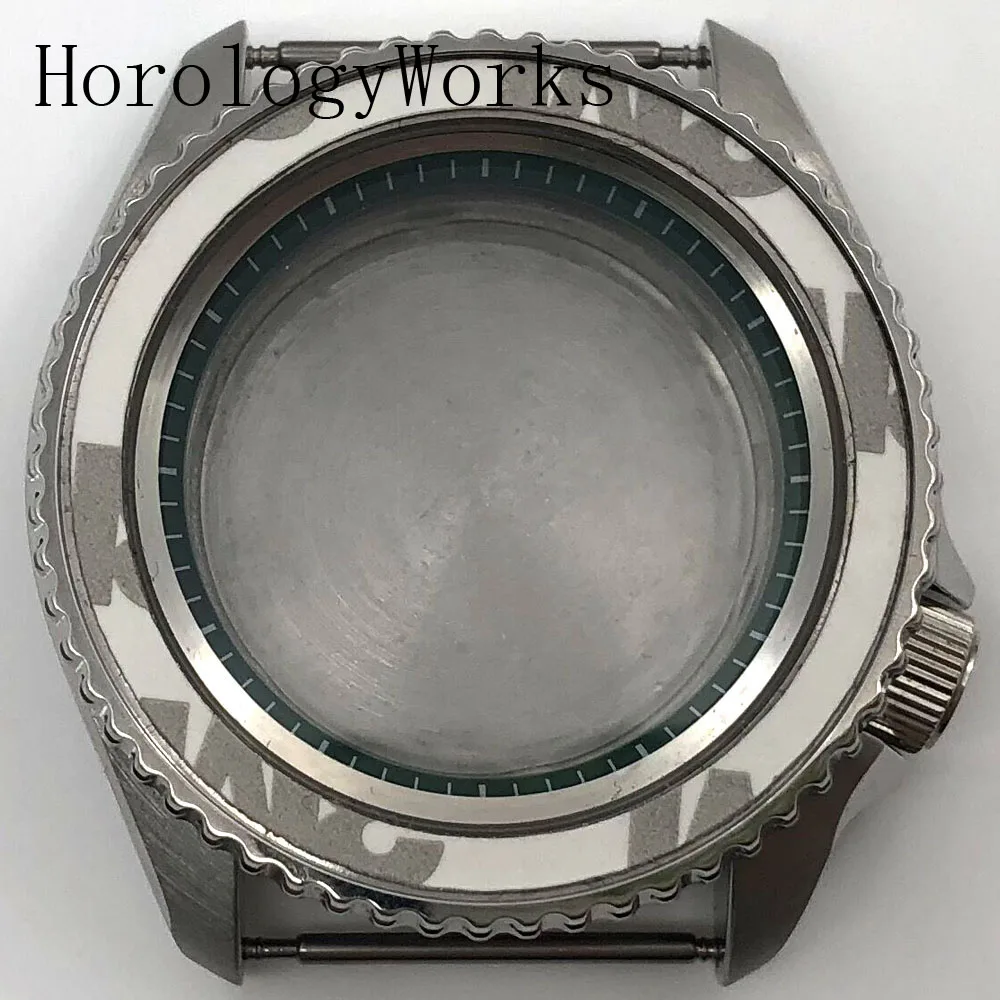 

41mm Stainless Steel Case Sapphire Glass Fit NH35/NH36 Movement Decoratiue Ring Watch Parts