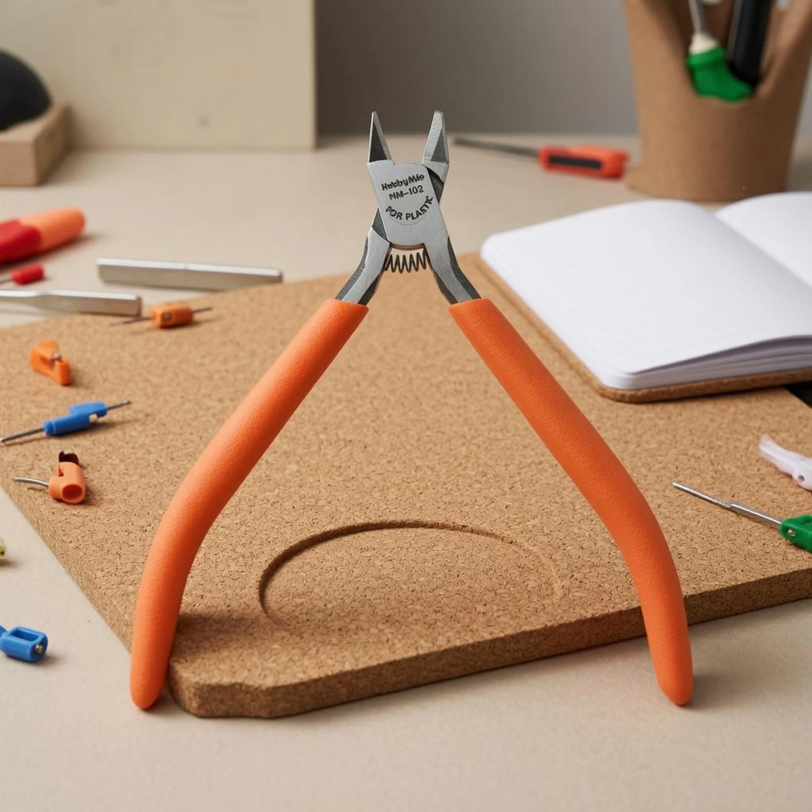 

Spring-Loaded Side Cutter Slim Jaw Model Side Cutter Diagonal Cutting Pliers Orange Grips