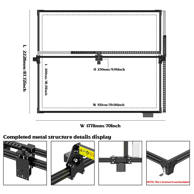 Large Laser Engraving Machine Frame Kit Wood Engraving And Cutting Machine Cnc Laser Engraver Only Frame 1500x2000mm CNC Router