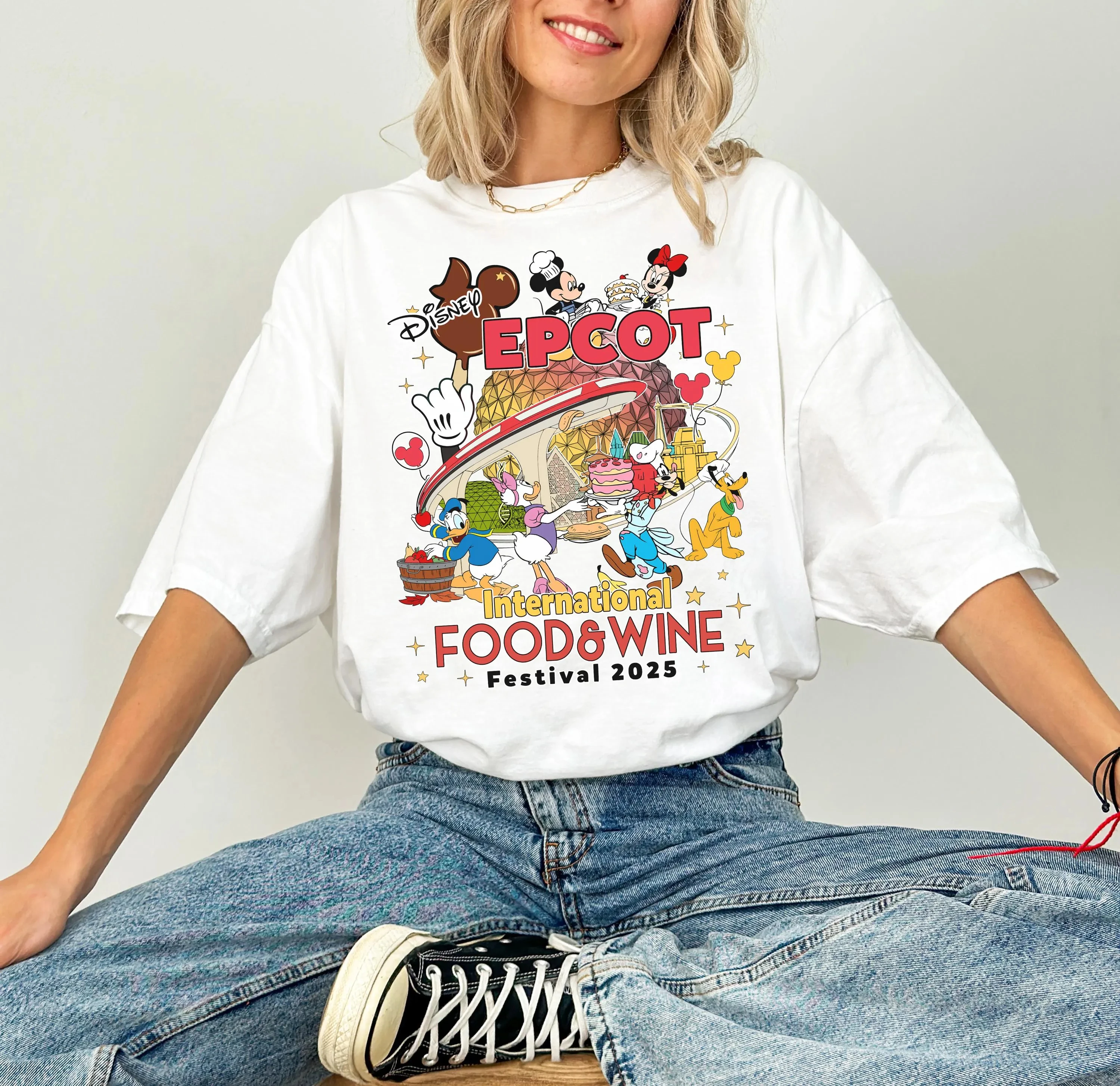 Disney Epcot Festival de comida y vino Camiseta de chef de Mickey y sus amigos, camiseta de Disney, camiseta a juego WDW Epcot Snack and Drink Tour
