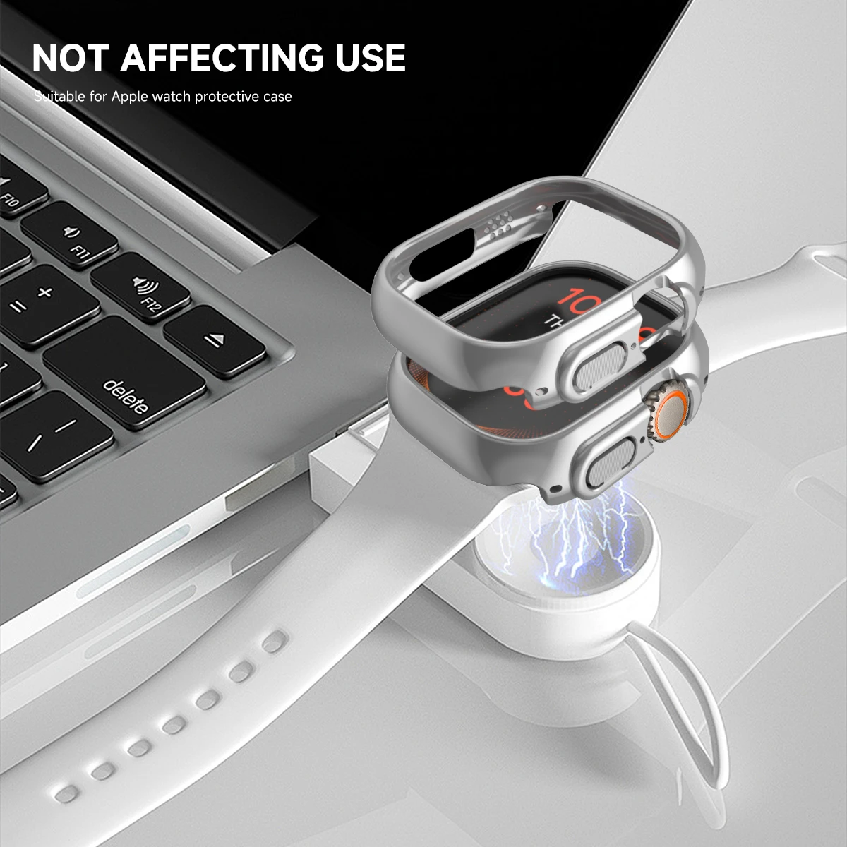For Apple Watch 45mm 41mm 38mm 42 40mm 44 Plated Skeleton Cover Hard PC Bumper Case Frame for iWatch SE 10 8 7 6 5 4 3 2 1 Case