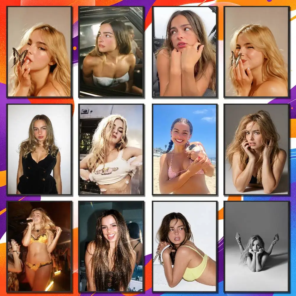 For Addison Rae Poster Cover Wall Murals Home Custom Self-adhesive Decor Sticker Playbill Film