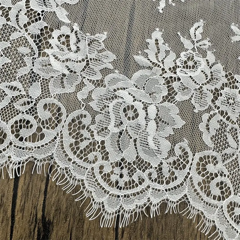 Eyelash Lace Trim Ideal for DIY Clothing Skirts Wedding Dresses Tablecloths and Table Runners Decoration 40cm Wide
