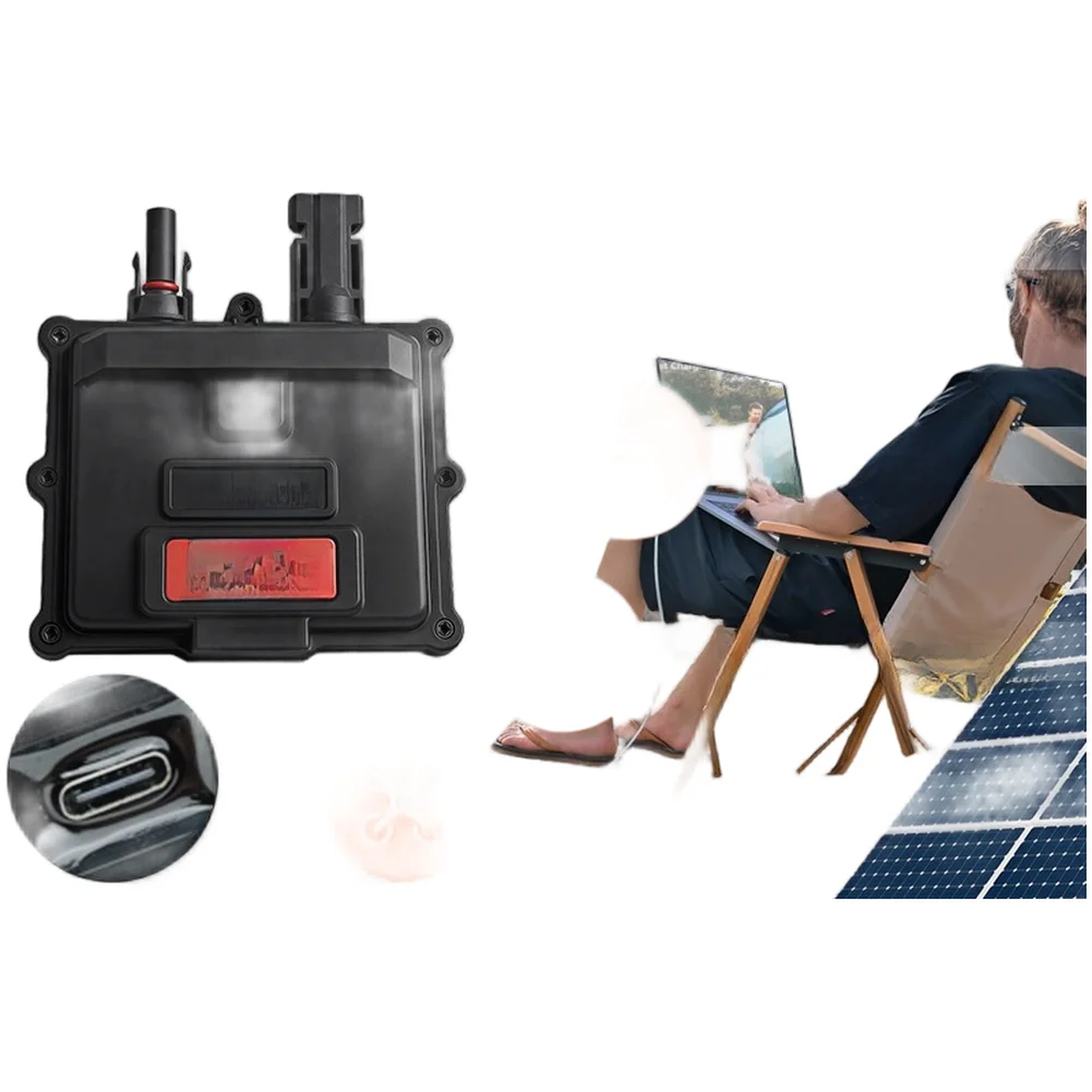 

1 шт., 65 Вт, солнечное зарядное устройство PD3.0, портативное зарядное устройство с несколькими выходами напряжения, зарядное устройство с OLED-дисплеем для ноутбука, телефона и планшета