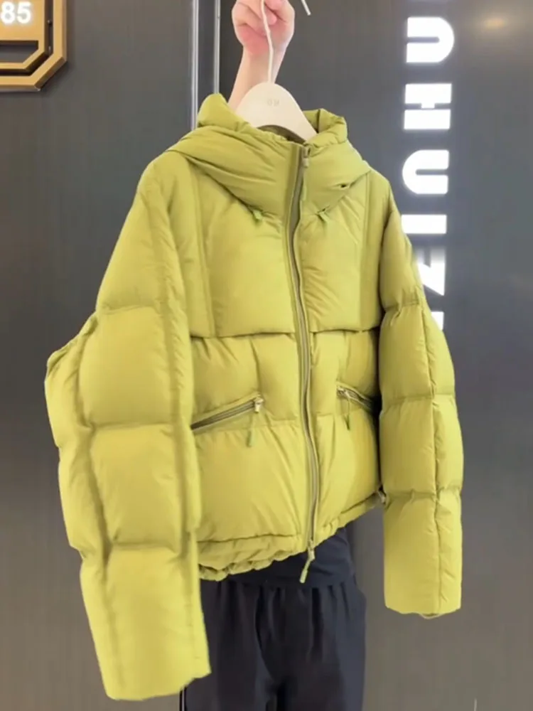 Único een ort puffer jaet feminino inverno 2025 novo high-end pão sle casaco coreano sle corte reto longo sve
