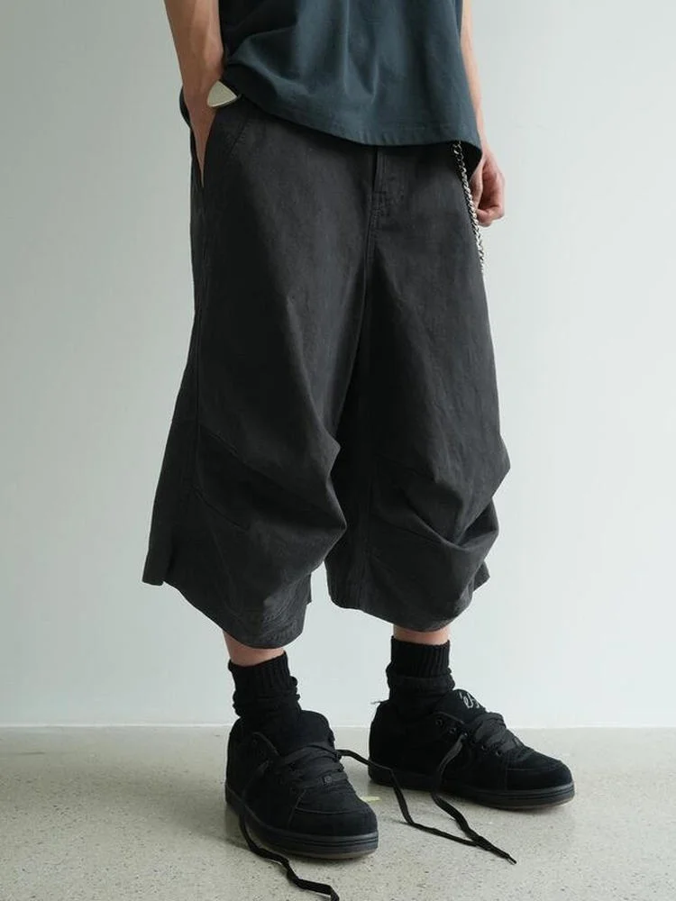 

Мужские повседневные шорты Waed в американском уличном стиле, плиссированные, длиной 7/8, летние, свободные, для поездок на работу, CleanFit Sle CiWalk