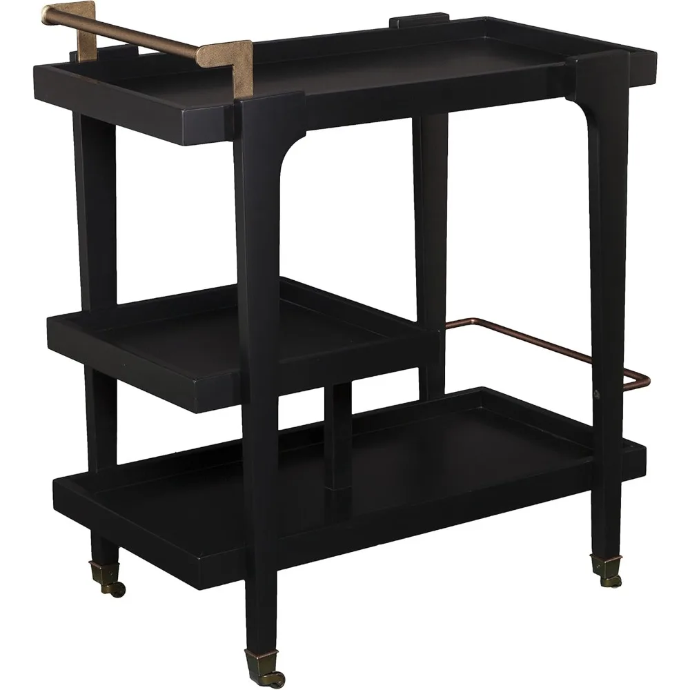 

Holly & Martin Zhori Midcentury Modern Bar Cart, Black