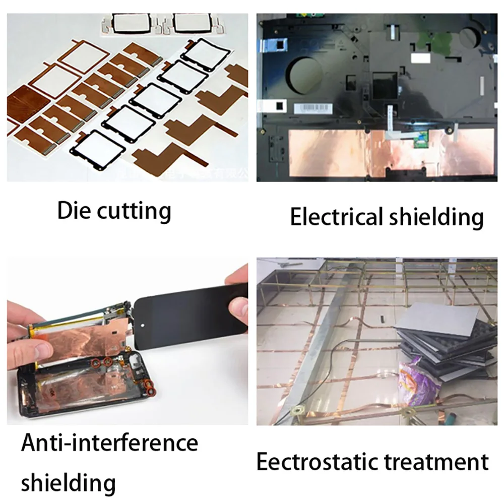 5-30mm Mask Electromagnetic Shield Eliminate EMI Anti-static Repair Tapes 30M Double Sided Conductive Copper Foil Adhesive Tape