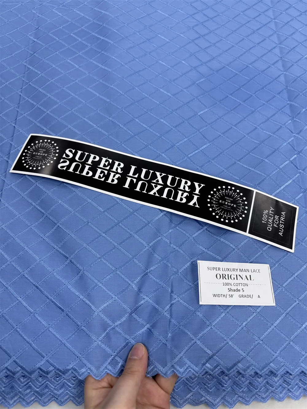 

Роскошная нигерийская 100% хлопковая польская атласная ткань для вышивки, высокое качество, швейцарская вуаль, кружевной материал, Дубайский стиль для мужчин 5ya H151-1