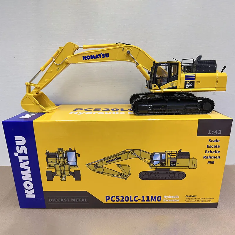 

KOMATSU Diecast Alloy 1:43 Scale PC520LC-11M0 Excavator Construction Vehicle Model Adult Classic Toy Souvenir Gift Static Displa