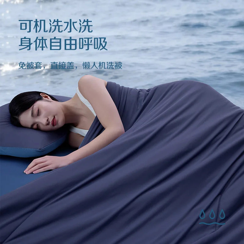 Summer Cooling Blanket Soft Breathable Solid Color Lightweight Cool Duvet Ice Silk Home Bedroom Hotel Accessories