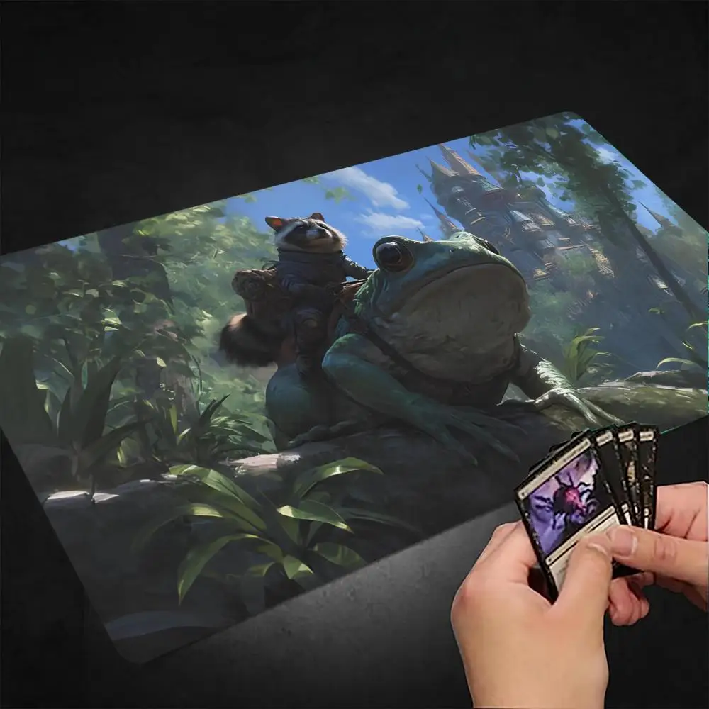 

Игровой коврик Raccoon Pathfinder Magic Party из прочной резины для игр MTG и TCG, 35x60 см, коврик для мыши, настольный коврик для офиса, удобный дизайн