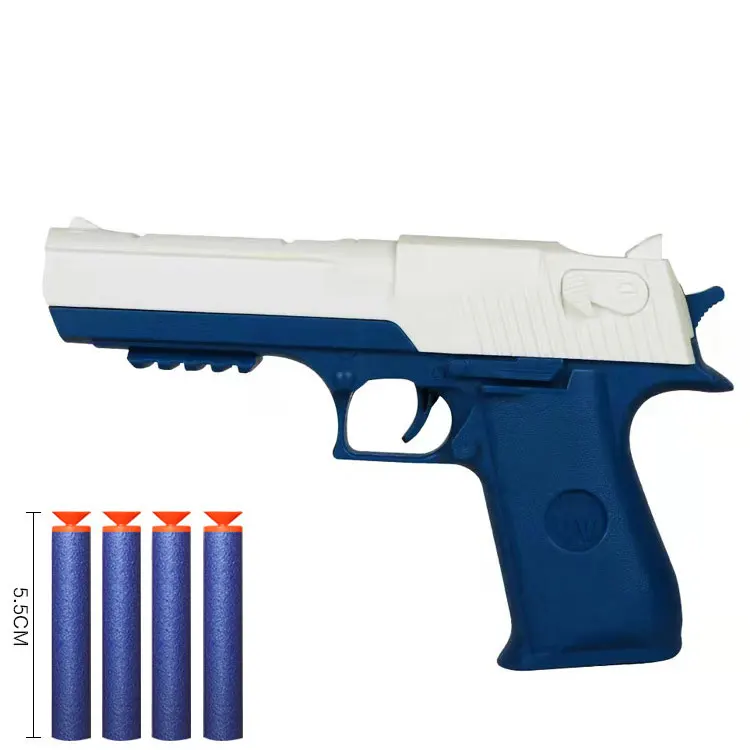 3 Color Desert Eagle Pistol Soft Bullet Manual Handgun Toy Foam Dart Blaster Shooting Model for Boy Girl Children Outdoor Games