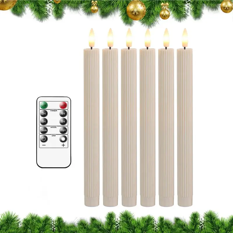 

Flameless Window Candles With Remote 6X Remote Wireless Flameless Christmas Lights With Sensor Timer Taper Lights For Christmas