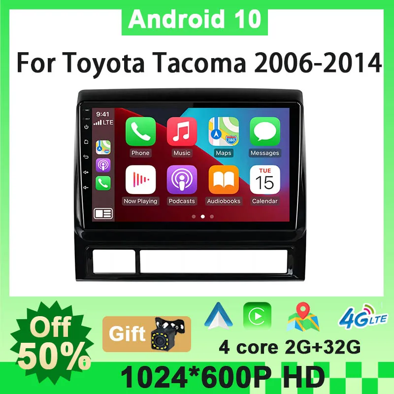 

New Style Android 10 Multimedia Video For Toyota Tacoma 2 N200 2005 - 2015 Carplay Auto Car Radio Navigation GPS Player