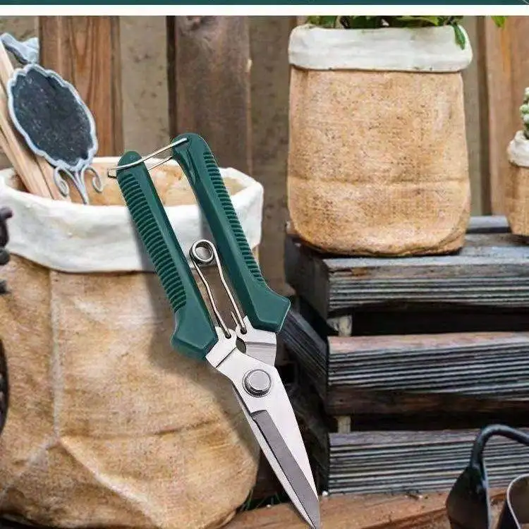 Industrial Electrician Scissors Sharp High Hardness Stainless Steel Sheet Metal for Home Pruning Picking Gardening Tool