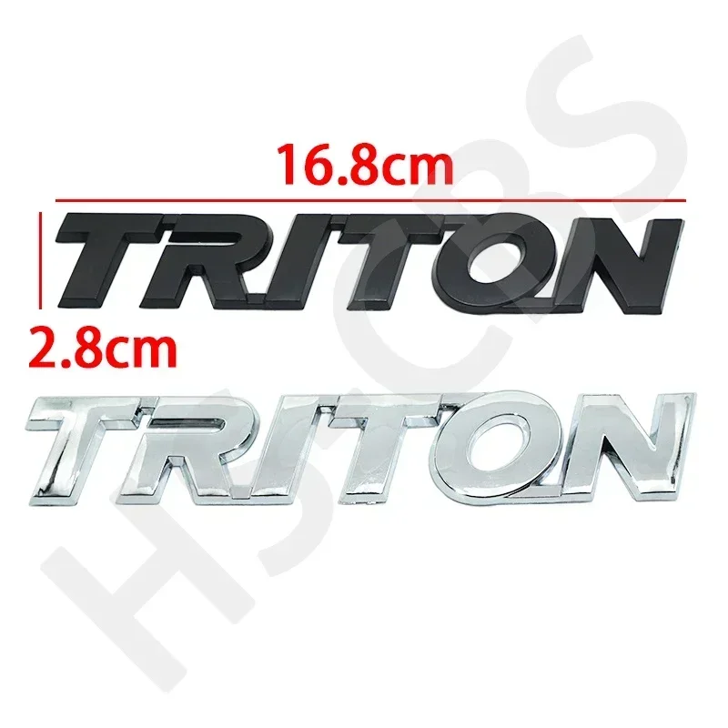 ABS 3D Triton Emblem Sticker Logo Tail Chrome Nameplate Decals For Mitsubishi L200 Rear Truck Stickers Badge Car Accessories