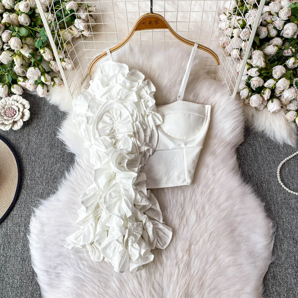 

Женский топ с 3D цветочным принтом, женские летние пуловеры на бретельках для фестиваля, дня рождения, топ, майки, роскошные элегантные топы с тропическим островом