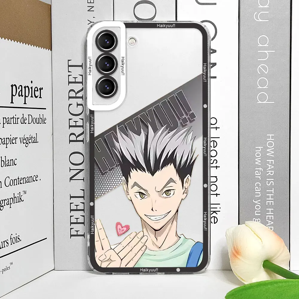 Anime Boy Volleyball Haikyuu Phone Case for Samsung Galaxy S20 S21 FE S22 S23 S24 Ultra Clear Covers for Samsung S23 Plus Fundas