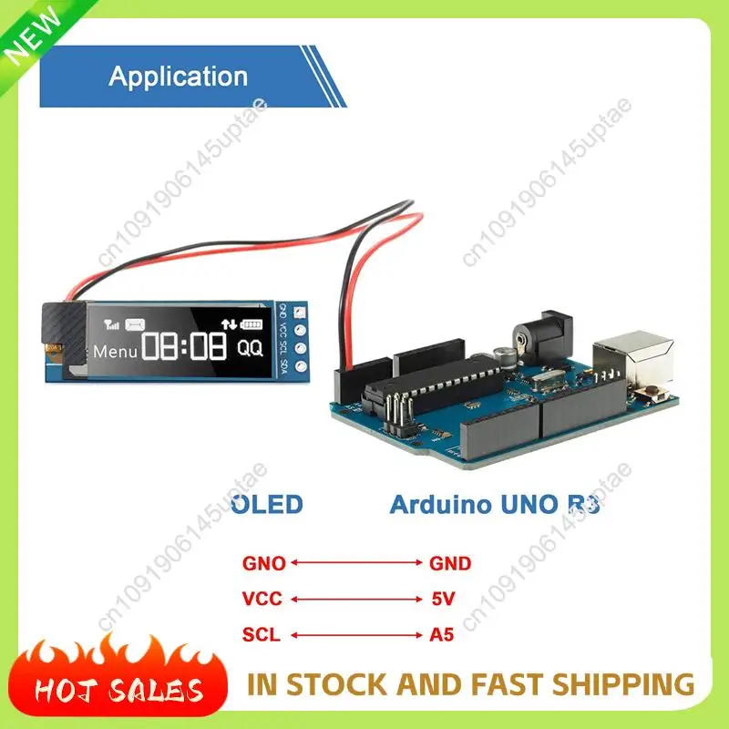 N88R 15 Pieces I2C Display Module 0.91 Inch I2C OLED Display Module I2C OLED Screen Driver DC 3.3V-5V(White Light)