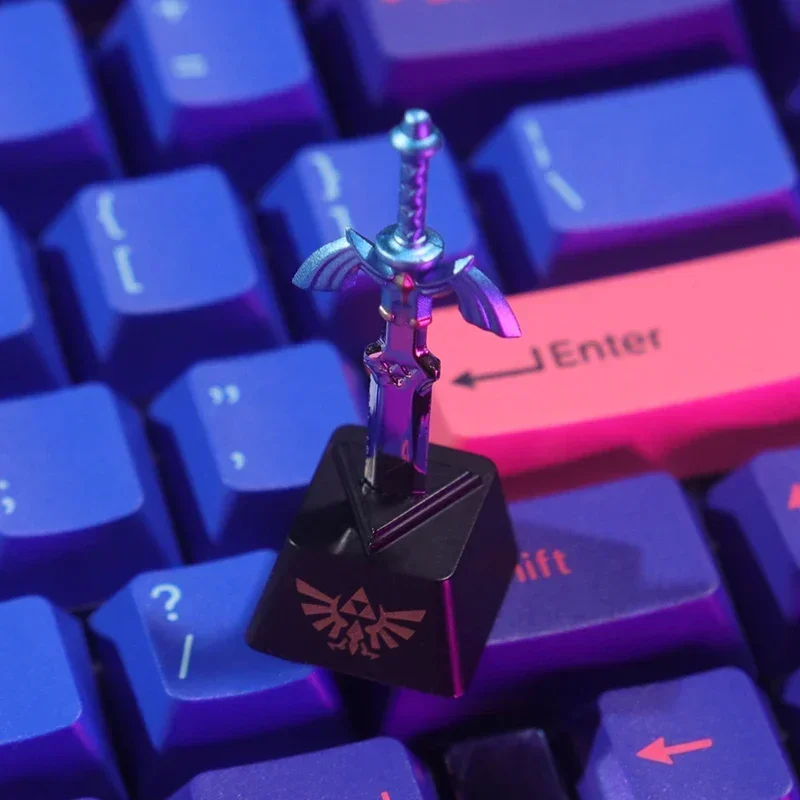 Personalizado teclado mecânico Key Cap, alumínio liga Metal Material, Master Sword, lágrimas do reino, acessórios do menino