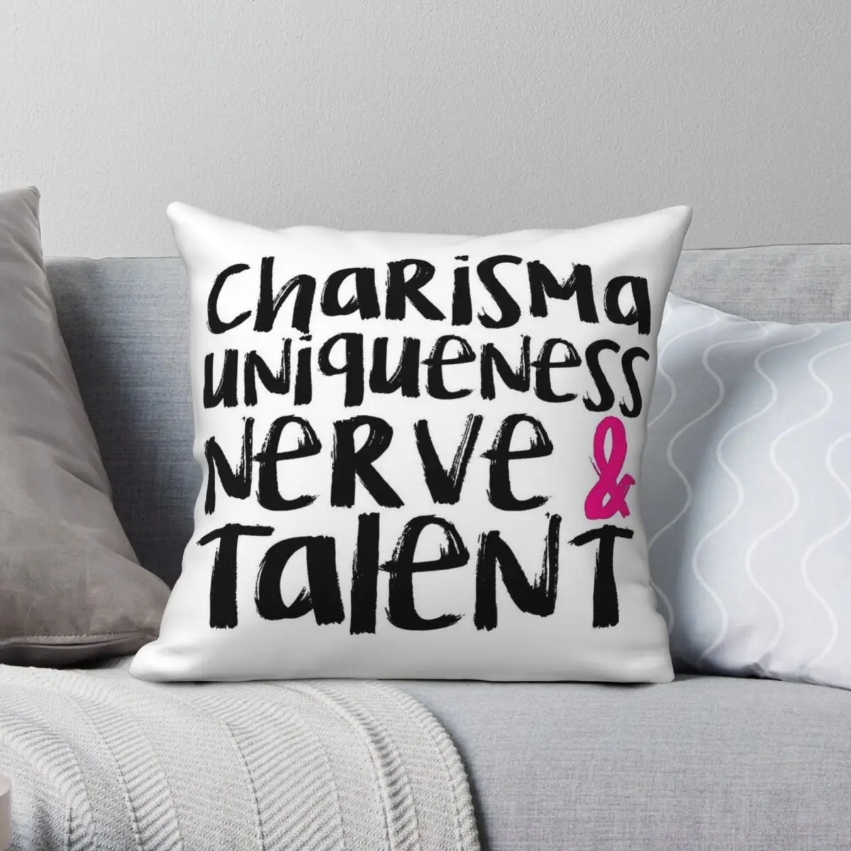 

Charisma Uniqueness Nerve Talent Pillowcase Polyester Linen Velvet Pattern Zip Decorative Throw Pillow Case Sofa Cushion Case