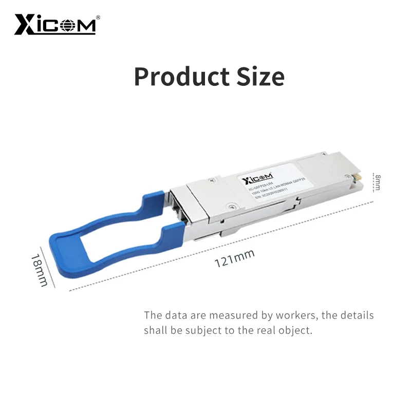 Xicom QSFP28-100G 1310nm 10Km LC DDM SFP Module LC Single Mode Duplex Optic Module QSFP28-LR4 SFP Transceiver Module Supported