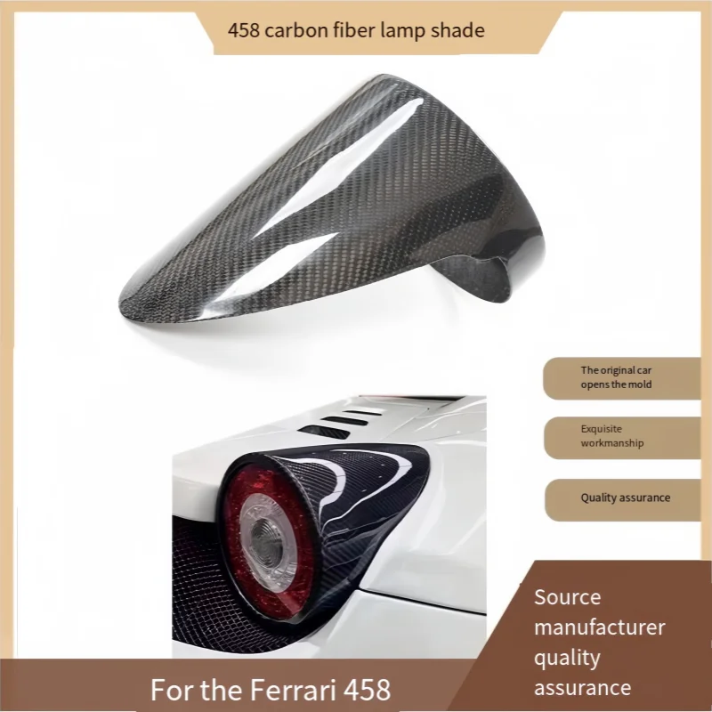 Kohlefaser-Lampenschirme, Lampenrahmen und Rücklichter, anwendbar für Ferrari 458, von 2013 bis 2016).