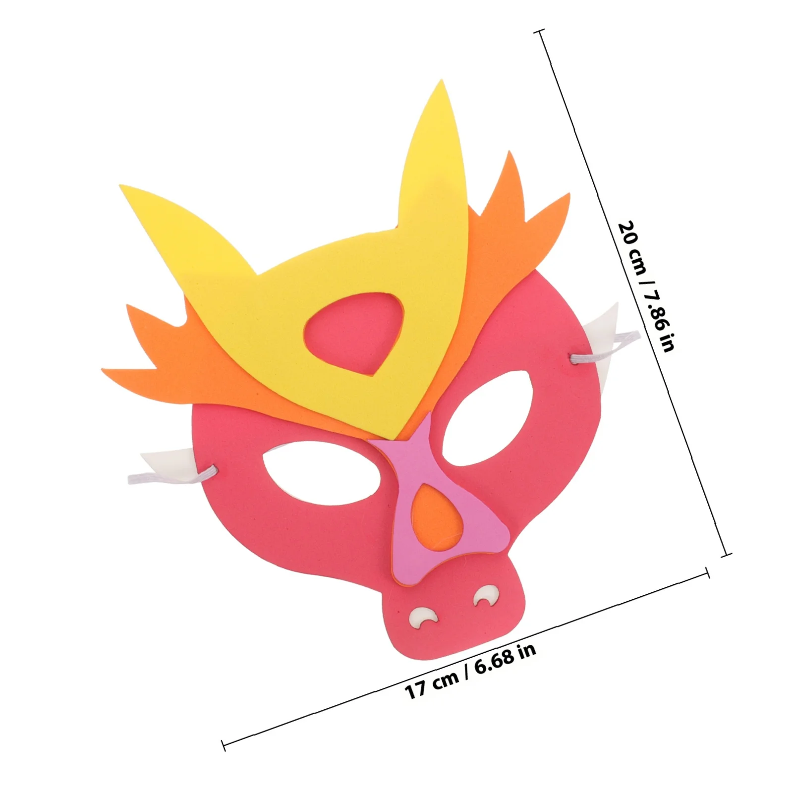 4 Stück Cosplay-Drachenmaske für Eva-Material, lustige Maske für Party, Maskerade, Bühnengebrauch, weich, bequem, leicht