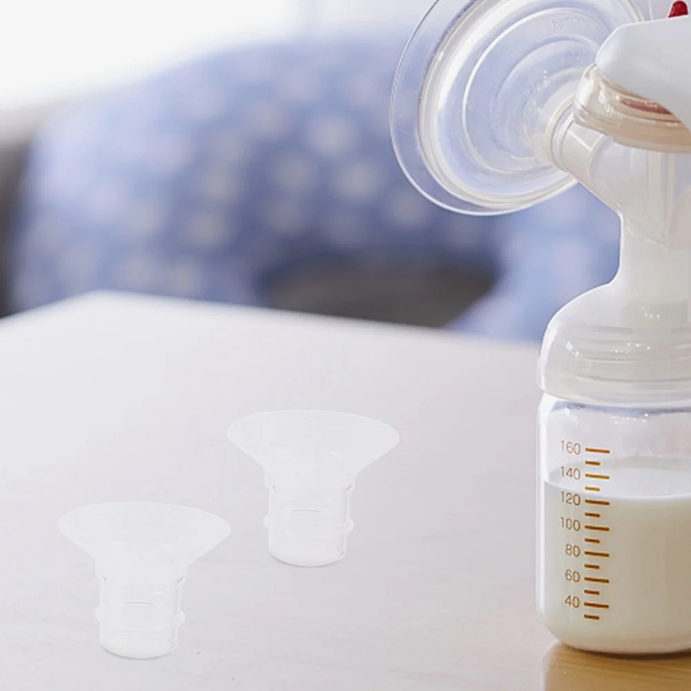 

4pcs Silicone Flange Replacement Breast Wearable Pump Parts Reusable Clear Inserts Comfort Durable Steaming