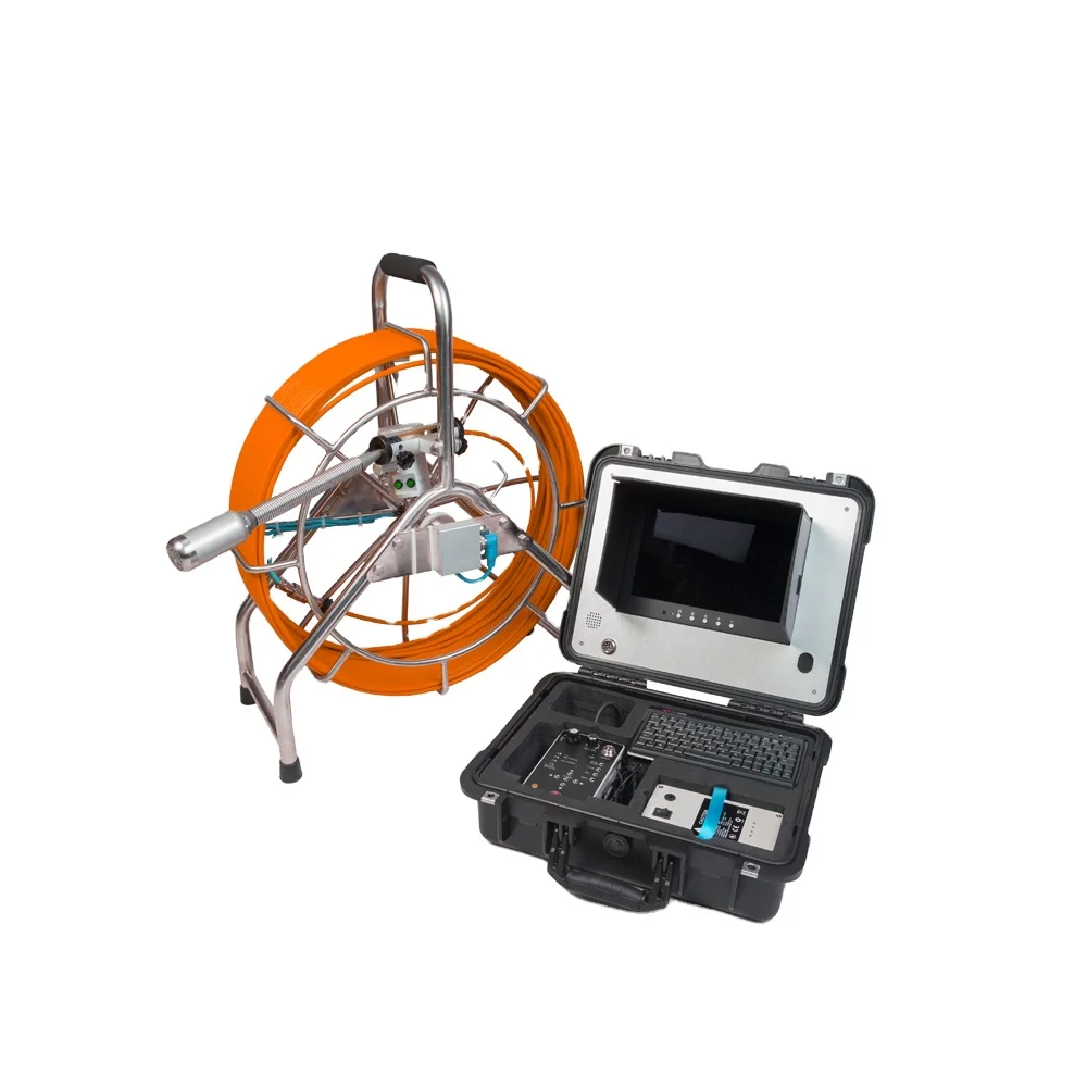 

Built in 512hz sonde locator underwater IP68 waterproof self level image sewer drain pipeline inspection camera with 60m cable