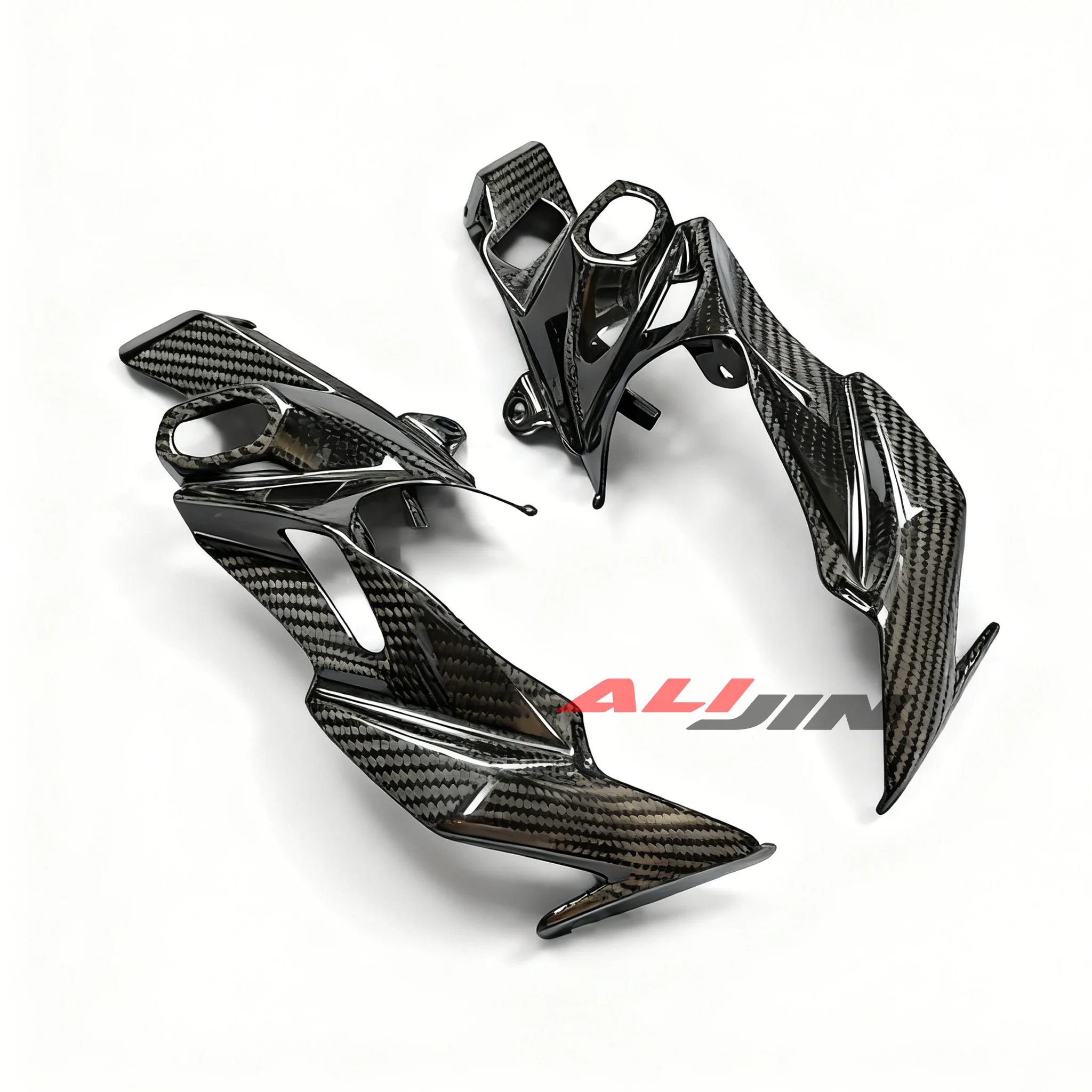 

100% Real Carbon fiber For KAWASAKI Z900 2025 2026 Motorcycle Front Nose Side Headlight Cover Guard Bracket Fairing Panel Cowls