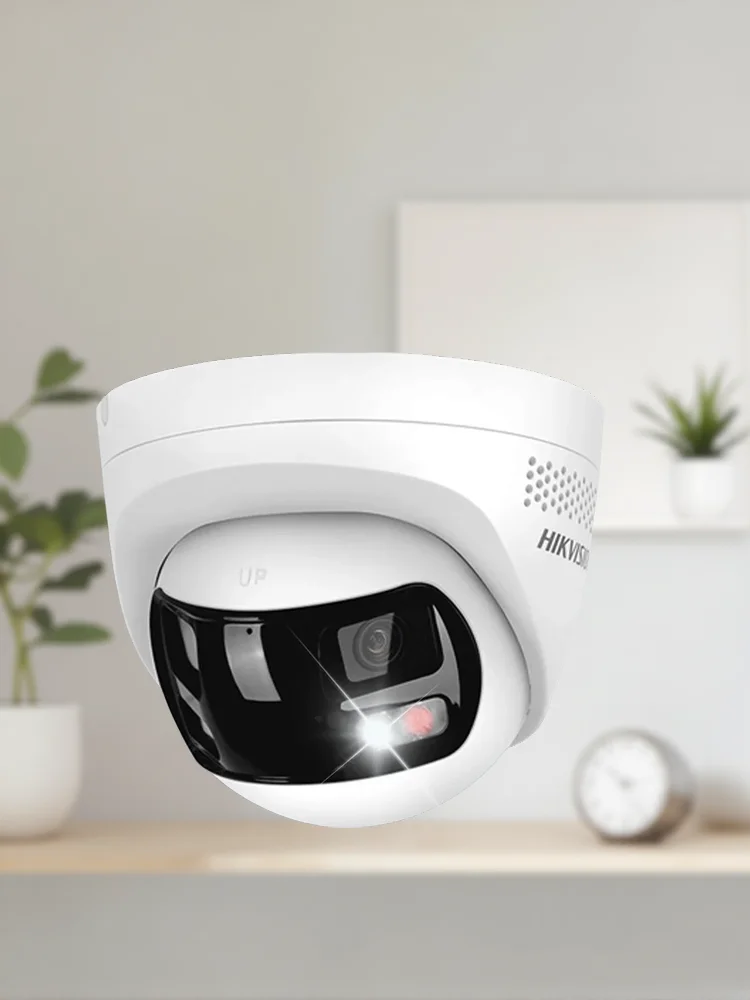 Hikvision 8MP Dual-Linsen 4K POE Netzwerk-IP-Kamera DS-2CD1383G2P-LIUF/SL 180 °   Weitwinkel Smart Hybrid Light MD 2.0 Audio
