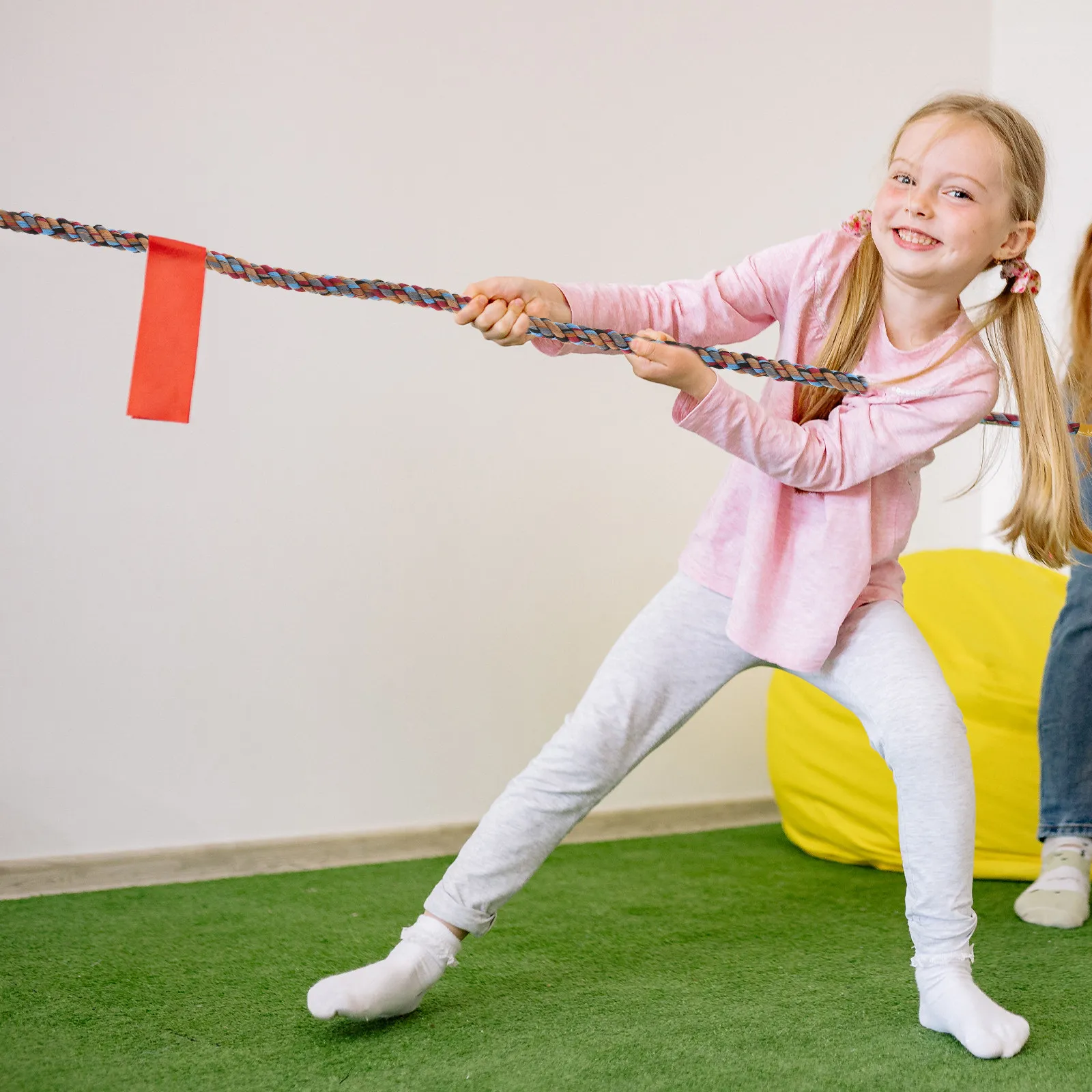 Tug of War Rope Twisted Cloth Material Comfortable Grip for Lawn Yard Team Building Tug-of-War Competition String