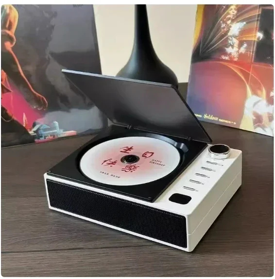 

Screen Portable CD Player Walkman Vintage CD Disc Bluetooth Speaker Album All-in-One Player Gift