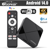Woopker Android 14 TV BOX H96 MAX RK3518 2GB 8GB 16GB Support 4K Ultra HD 3D Wifi6 BT5.4 Verbal Control Media player Set top box