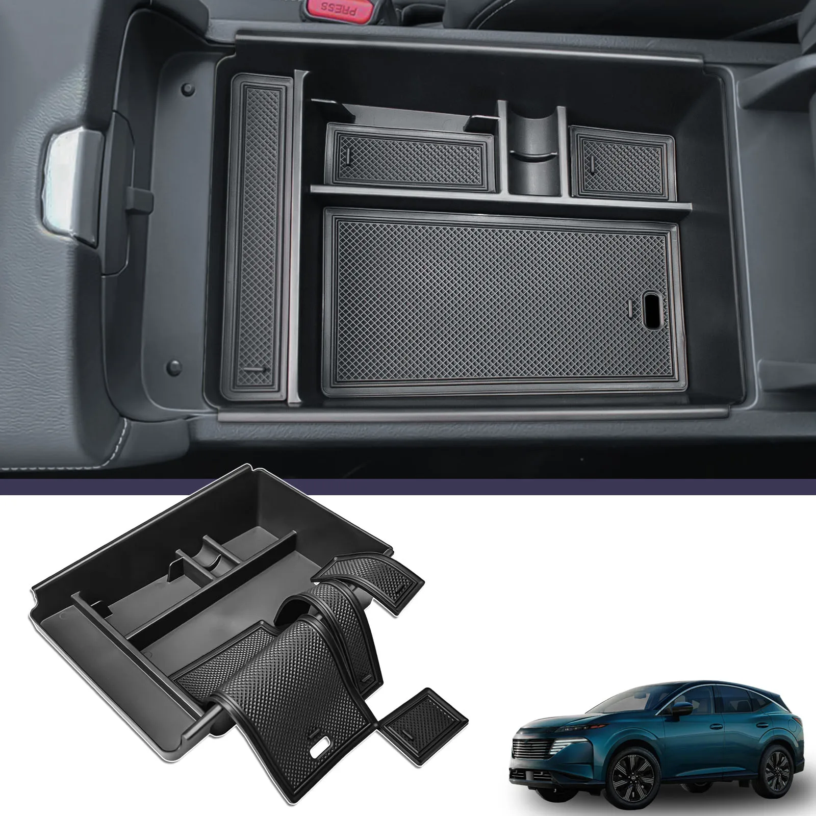 

Center Console Organizer Tray for 2025 Nissan Murano Armrest Box Car Storage Interior Secondary Storage Box Tray Car Accessories