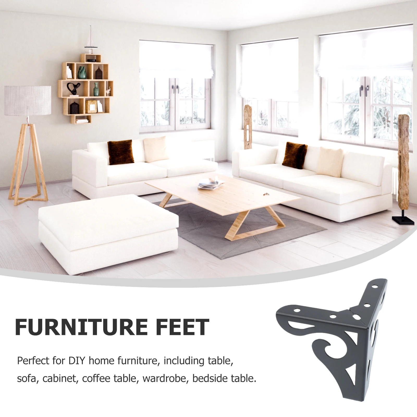 

4Pcs Metal Furniture Legs Iron Art Thick Design DIY Table Sofa Cabinet Coffee Bedside Support Legs Creative Table Feet