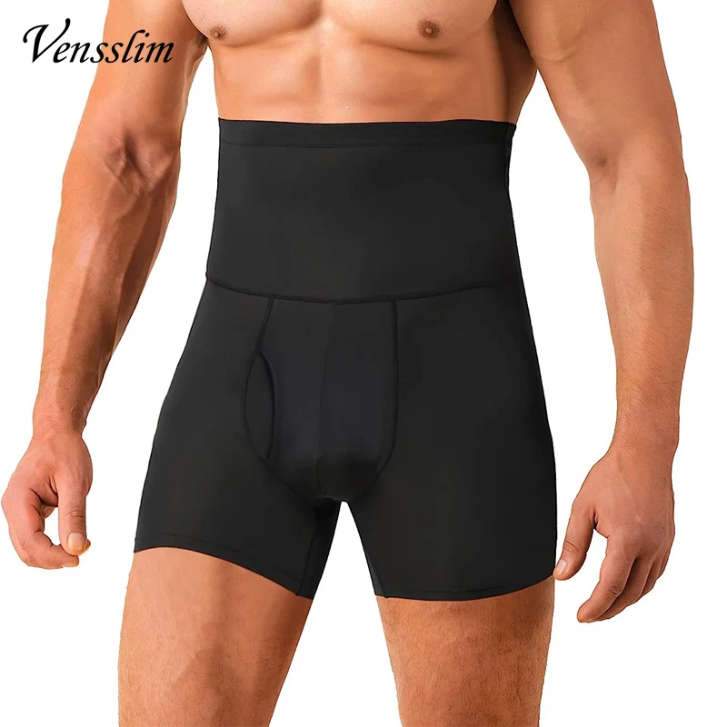 Vensslim Men Belly Shaper Tummy Control Pants High Waist Trainer Slimming Underwear Compression Weight Loss Thigh Slimmer Shorts