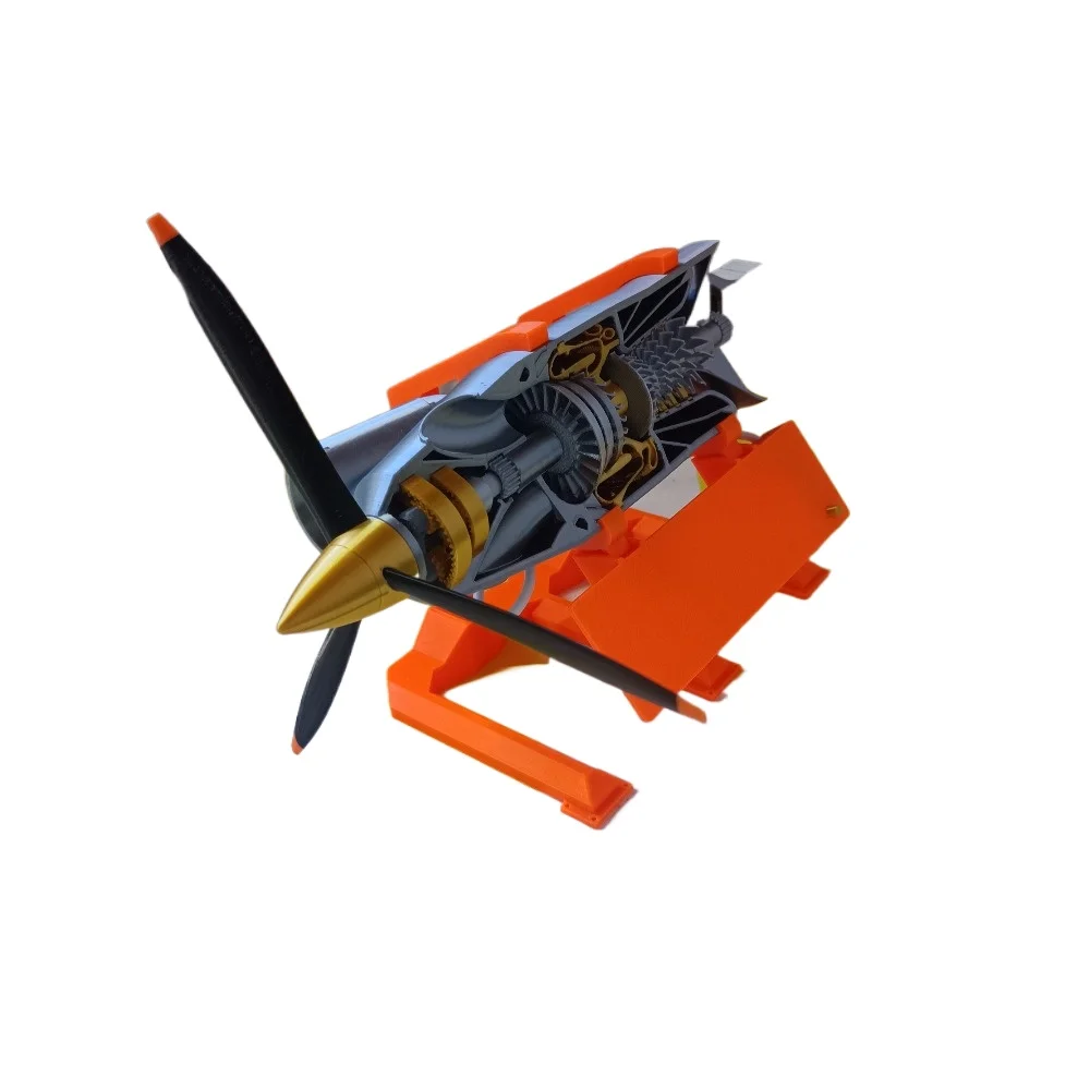 3D Printed Aircraft Engine Model PLA Material Turbine Engine Internal Structure Display Desktop Ornament Electric Turbine Engine