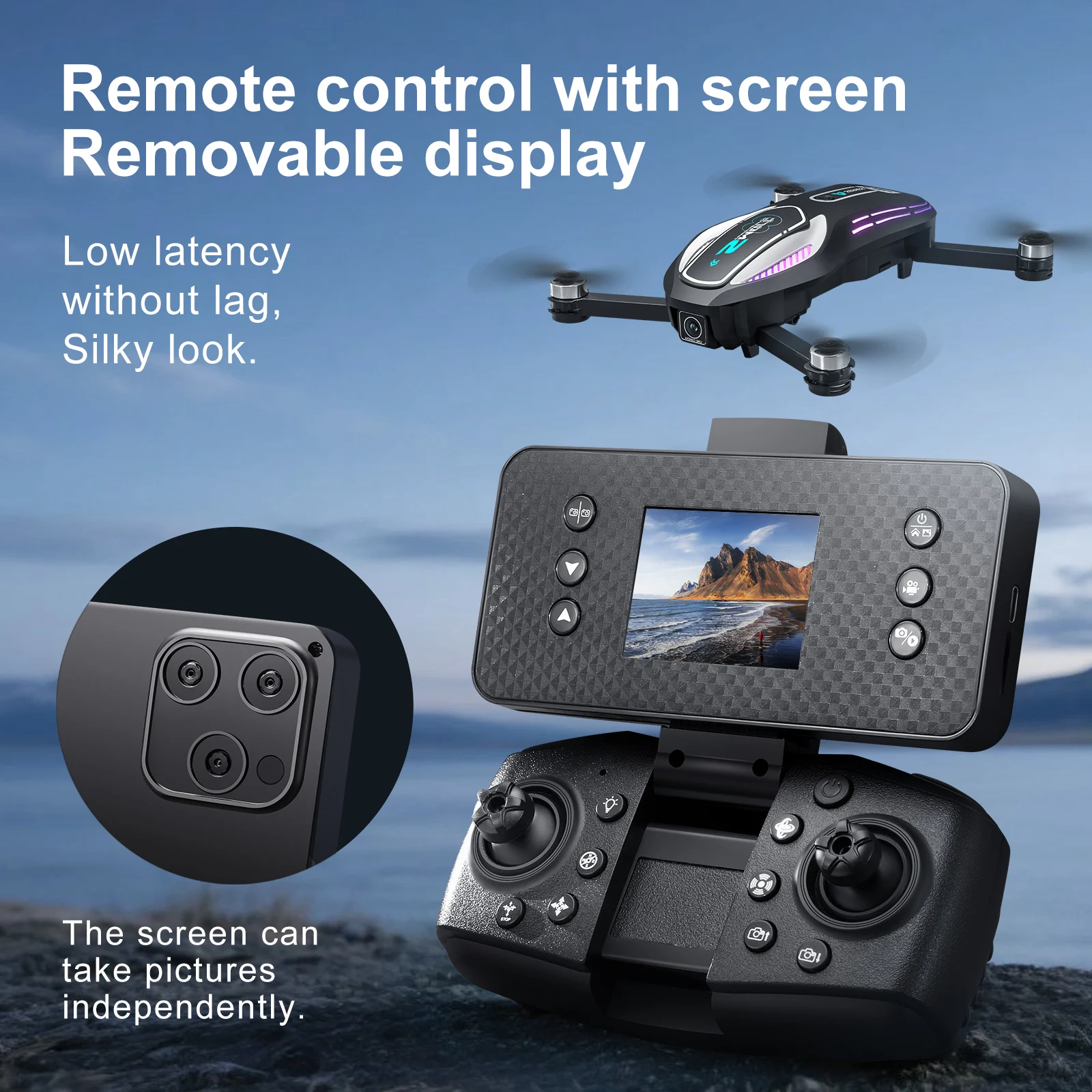 

A118 Brushless Drone Professional 8K HD Dual Camera Obstacle Avoidance optical flow Foldable With Screen Control RC Drones Toy