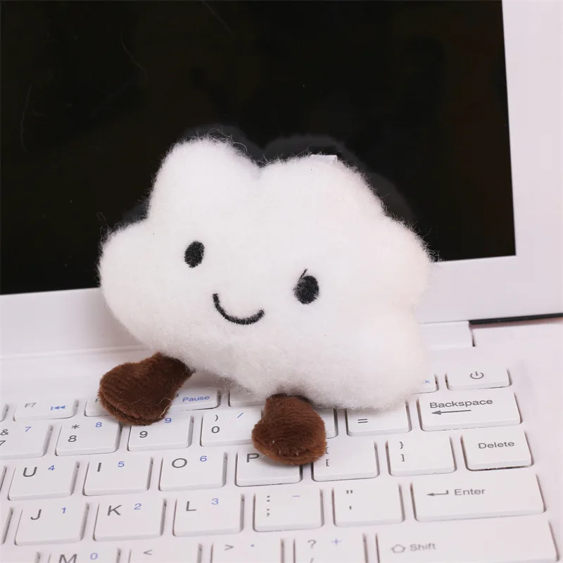 Stuffed Plush Cloud Bag Pendant Plush Doll Little Toy Backpack Accessory Cute Keychain Bookbag Pendant Brithday Gift for Friend