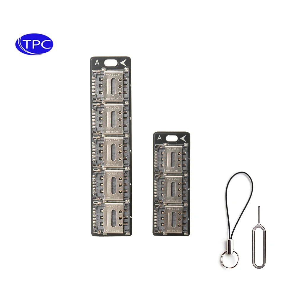 TPC Compact SIM Card Storage Organizer, SIM Card case, Holds up to 10 Nano SIM Cards, Comes with a Lanyard and Card pin