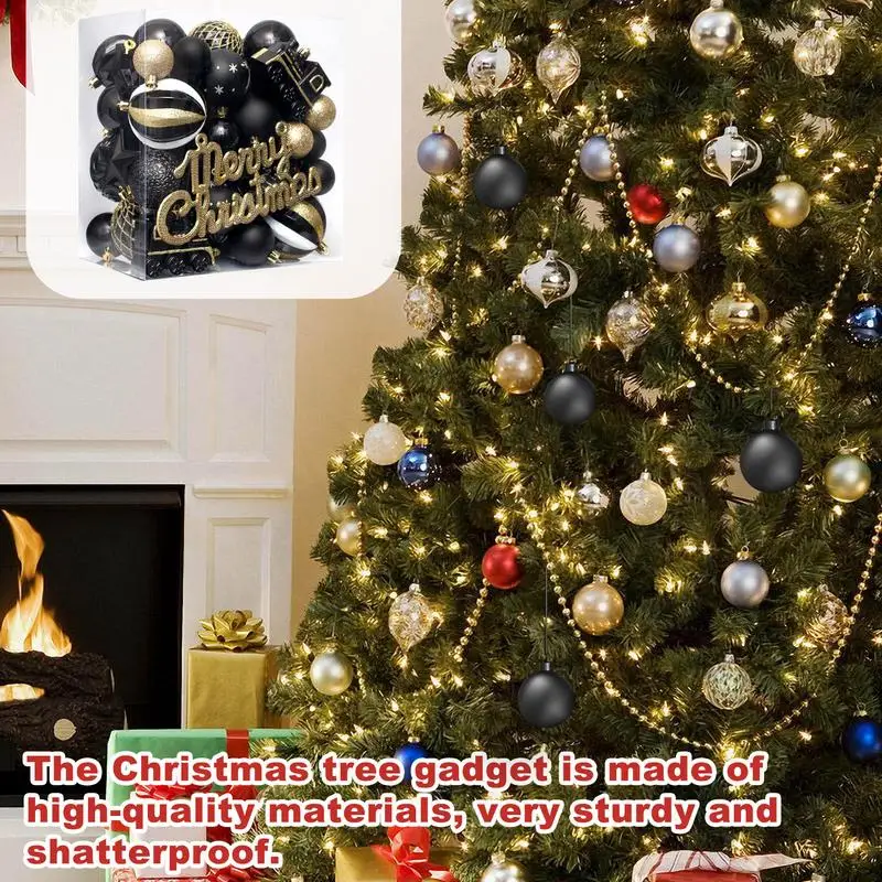 

Christmas Tree Balls 65x Shatterproof Balls Halloween Tree Decorations Decorative Hangings Ornament For Tree Wreath Fireplace